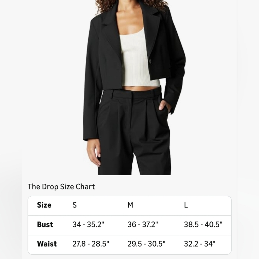 Nwt Cropped Blazer 1 Button